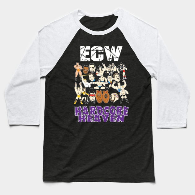 90s ECW Hardcore Heaven Baseball T-Shirt by Meat Beat